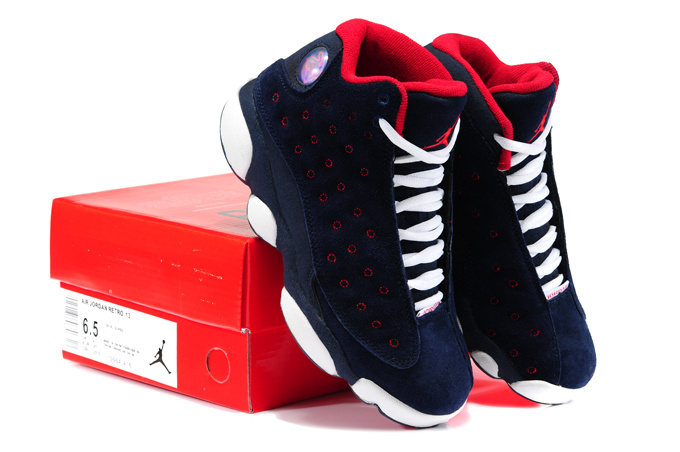 Air Jordan 13 Women Shoes Navy Blue/Red Online